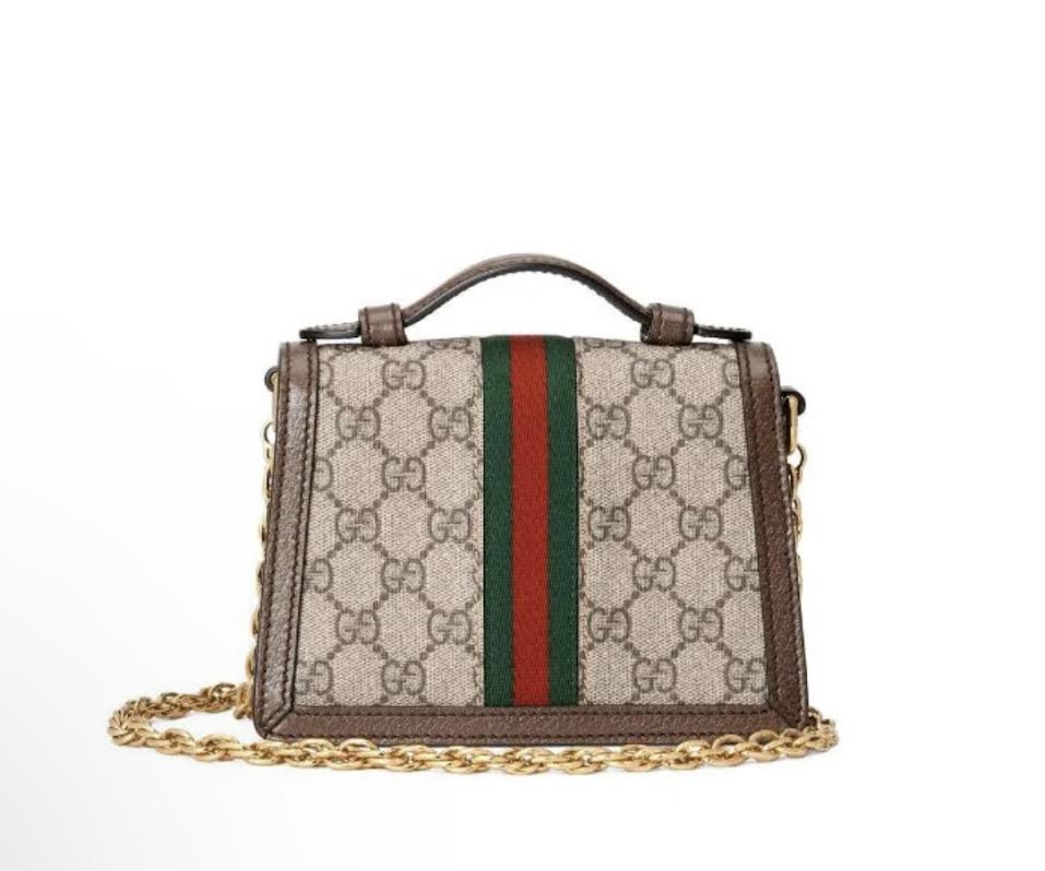 Gucci Ophidia GG Shoulder Bag Mini GG Supreme Canvas Beige/Ebony/Green/Red