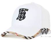 Burberry Baseball BT White Cotton Cap