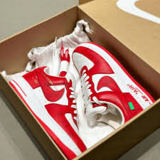 Louis Vuitton Nike Air Force 1 Low By Virgil Abloh White Red