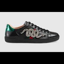 GUCCI  ACE GREY LEATHER _GREM