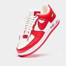 Louis Vuitton Nike Air Force 1 Low By Virgil Abloh White Red