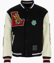 LANVIN  XFuture Logo-Patch Varsity Bomber Jacket