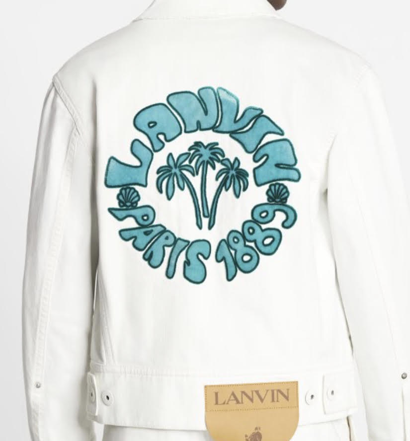 LANVIN   Waves print denim jacket