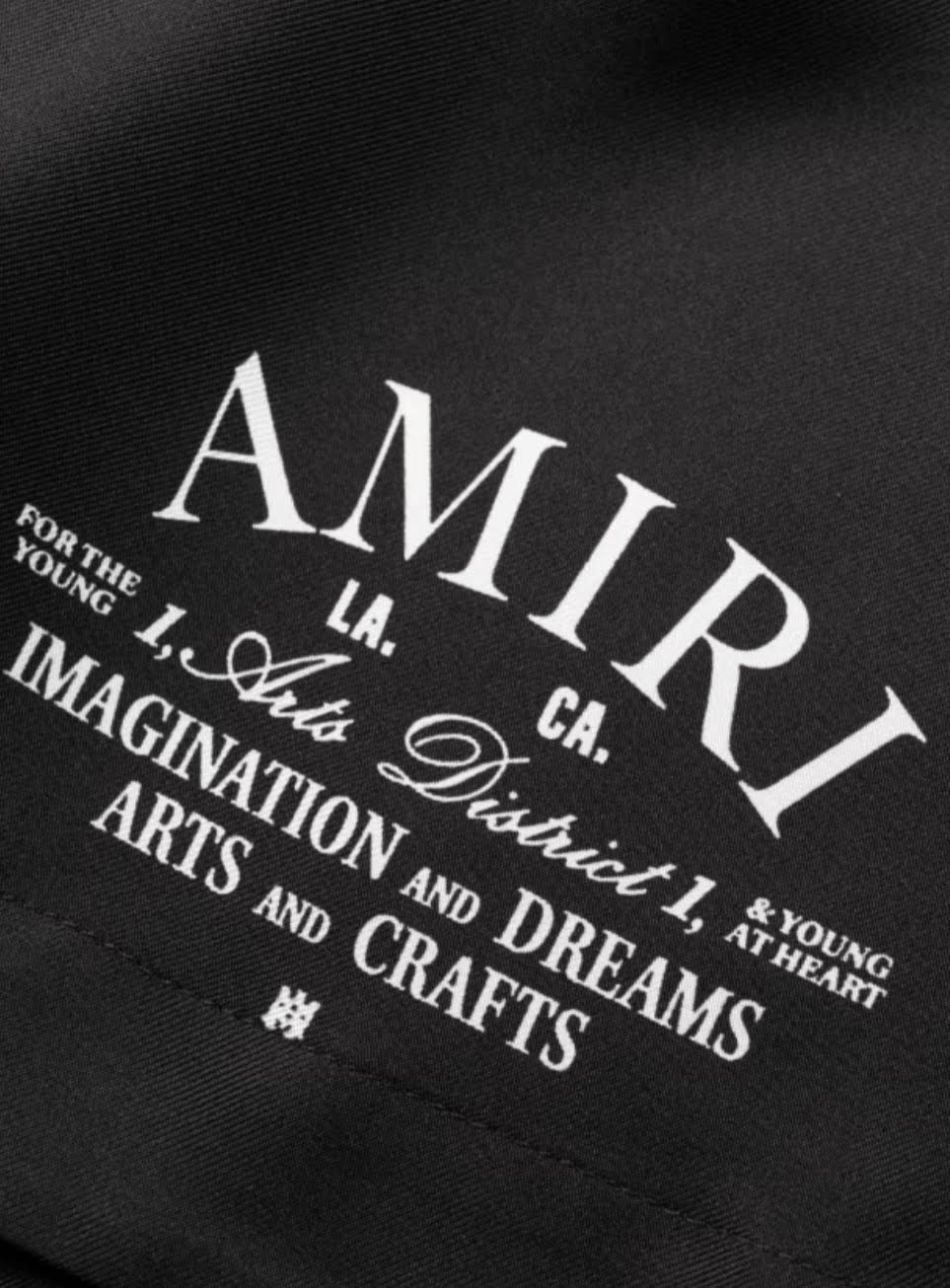 AMIRI  Logo-print silk shorts