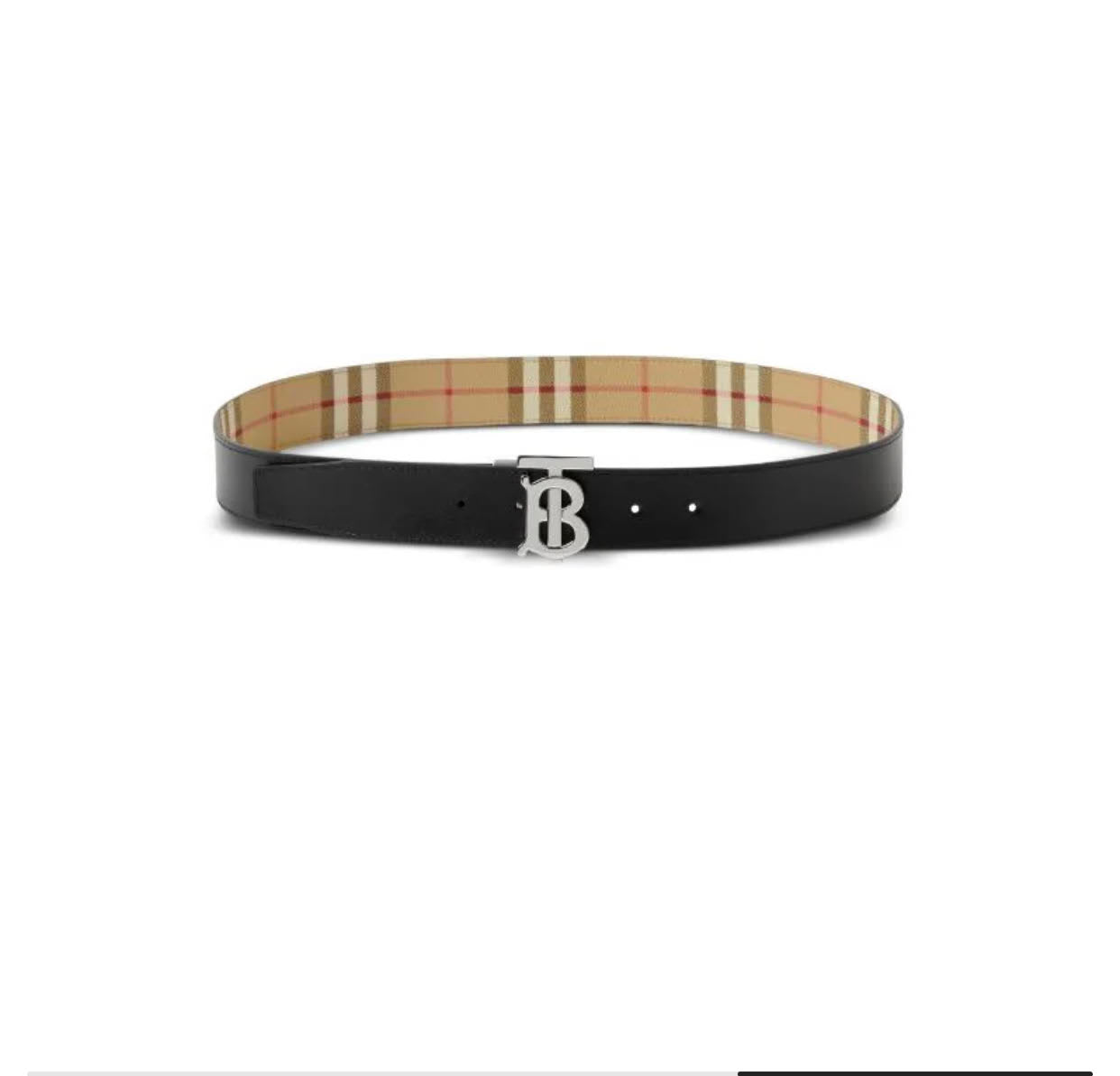 BURberry Checked TB Buckle Belt